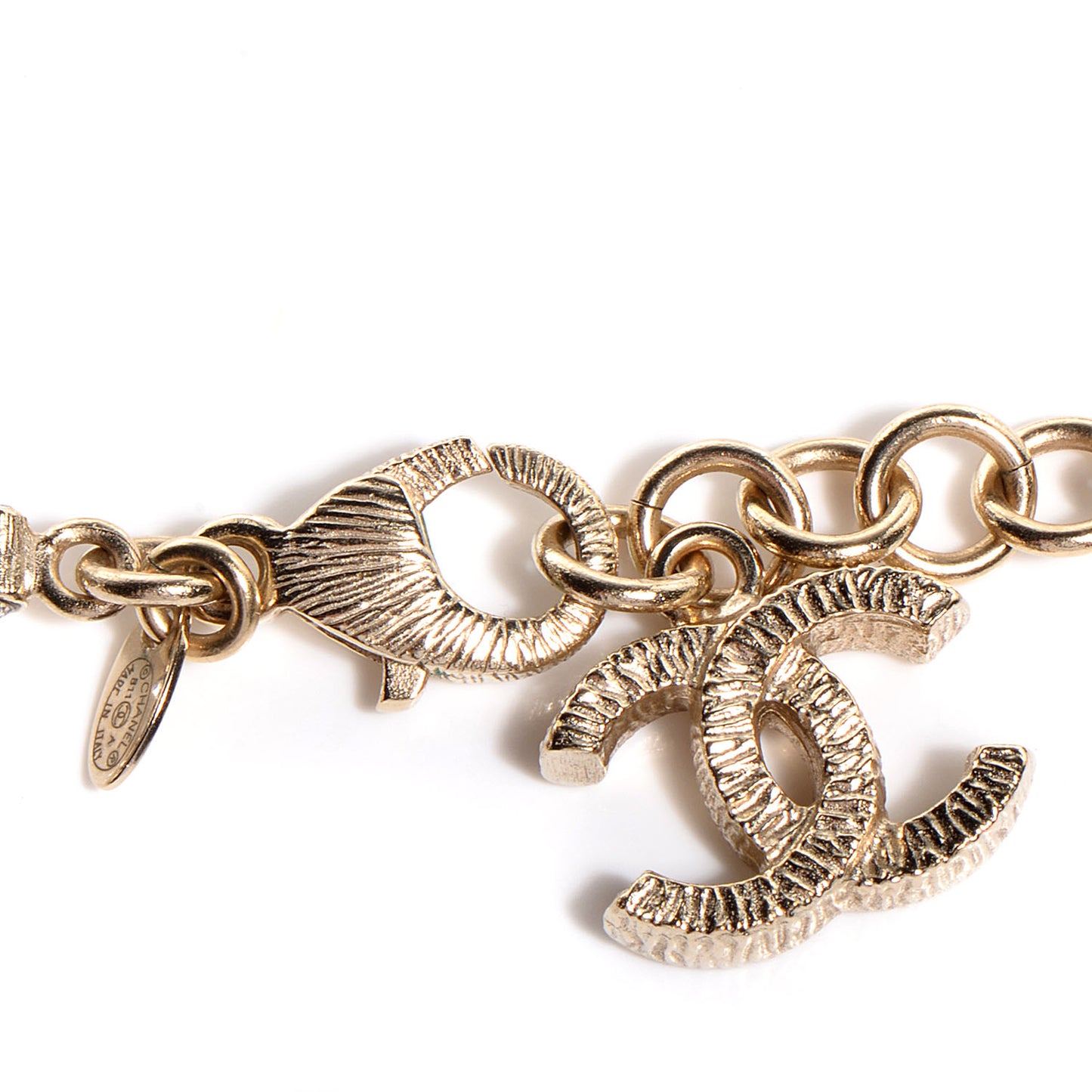Crystal CC Necklace Gold