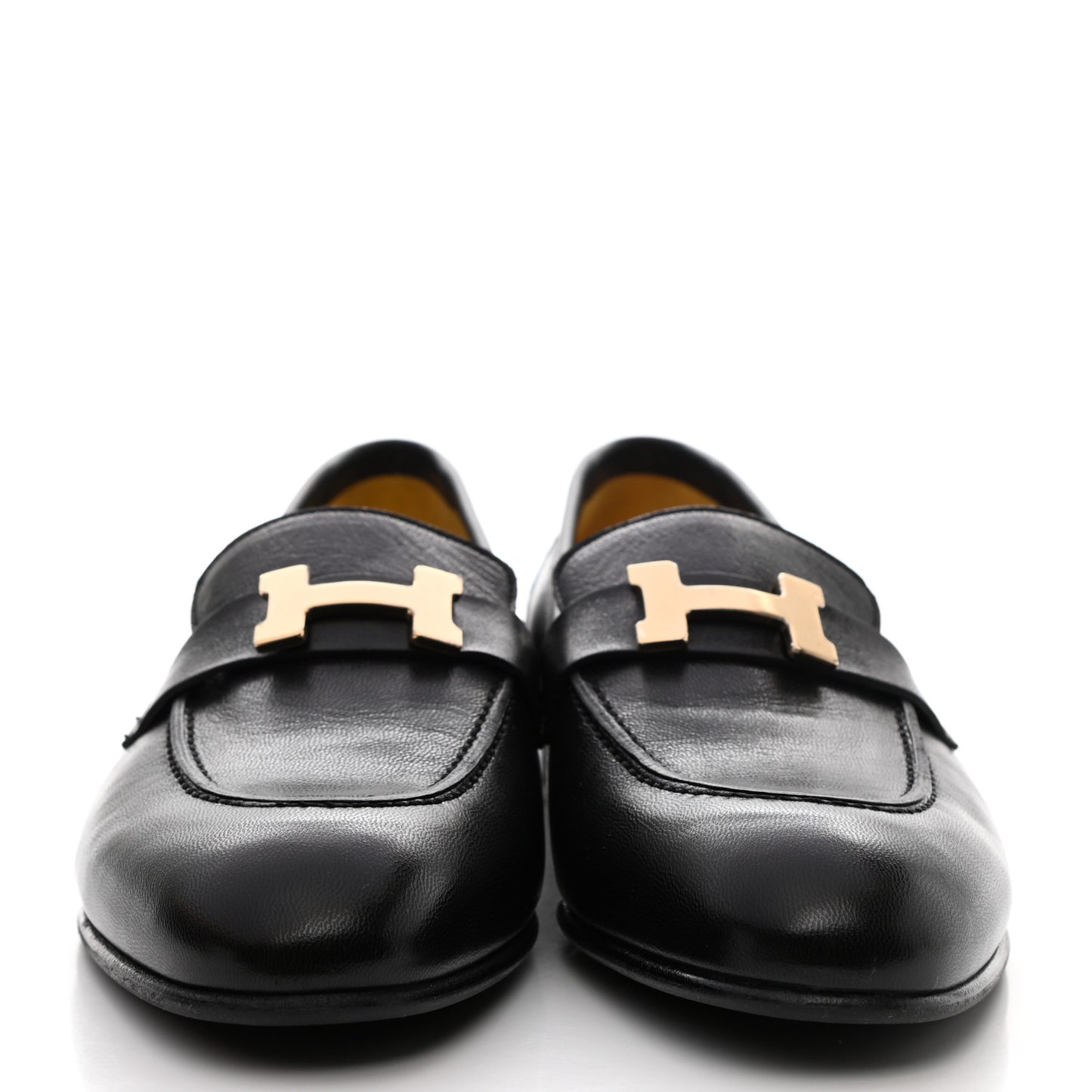 Goatskin Womens Paris Loafers 39.5 Black