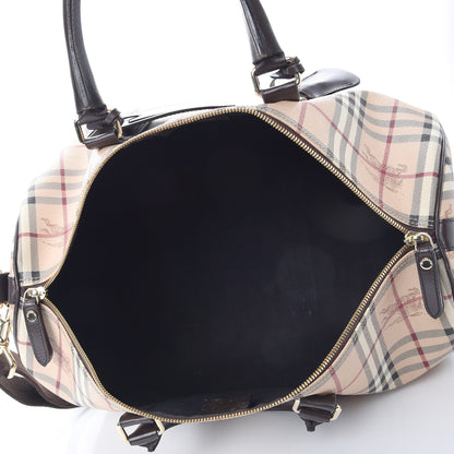 Burberry Haymarket Check Duffle Bag Dark Brown 5 of 20