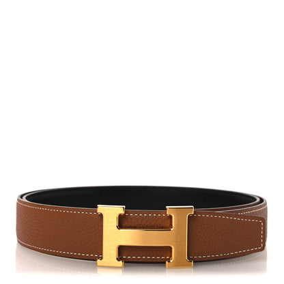 Hermes Box Togo 32mm H Belt 100 40 Black Gold 1 of 6