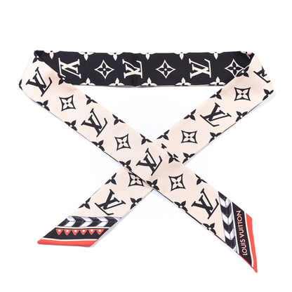 Louis Vuitton Silk Monogram LV Crafty Bi Color BB Bandeau Black Cream 1 of 3