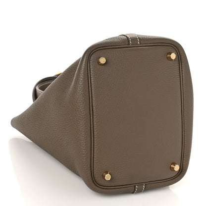Hermes Taurillon Clemence Picotin Lock 18 PM Etoupe 4 of 8