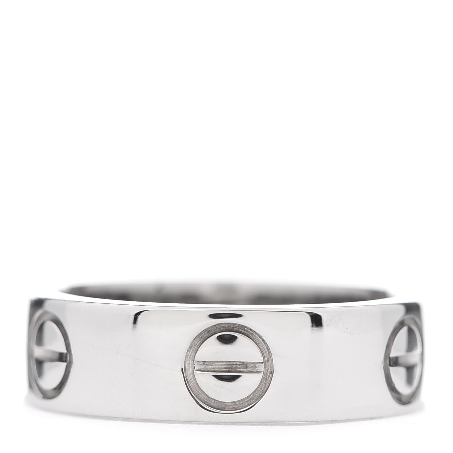Cartier 18K White Gold 5.5mm LOVE Ring 51 5.75 1 of 8