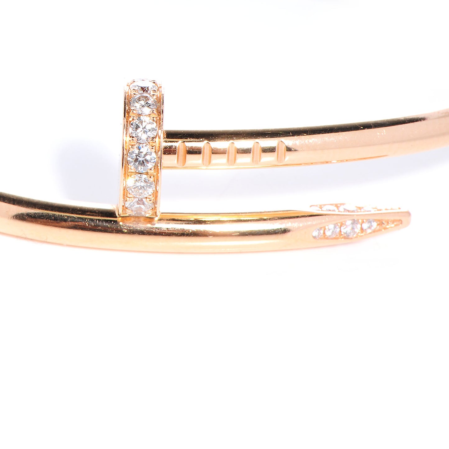 18K Pink Gold Diamond Juste Un Clou Bracelet 17