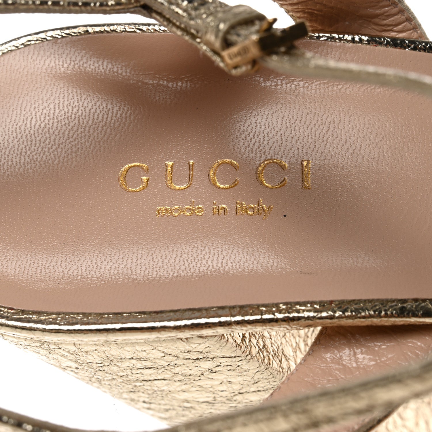 Gucci Galassia GG Marmont Ankle Wrap 30/115mm Platform Sandals 40 Platino 6 of 10