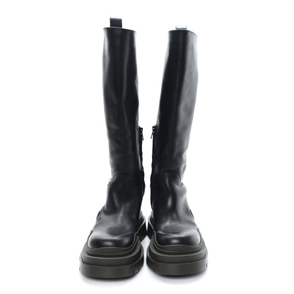 Bottega Veneta Calfskin The Tire High Boots 36 Black Camping 3 of 9