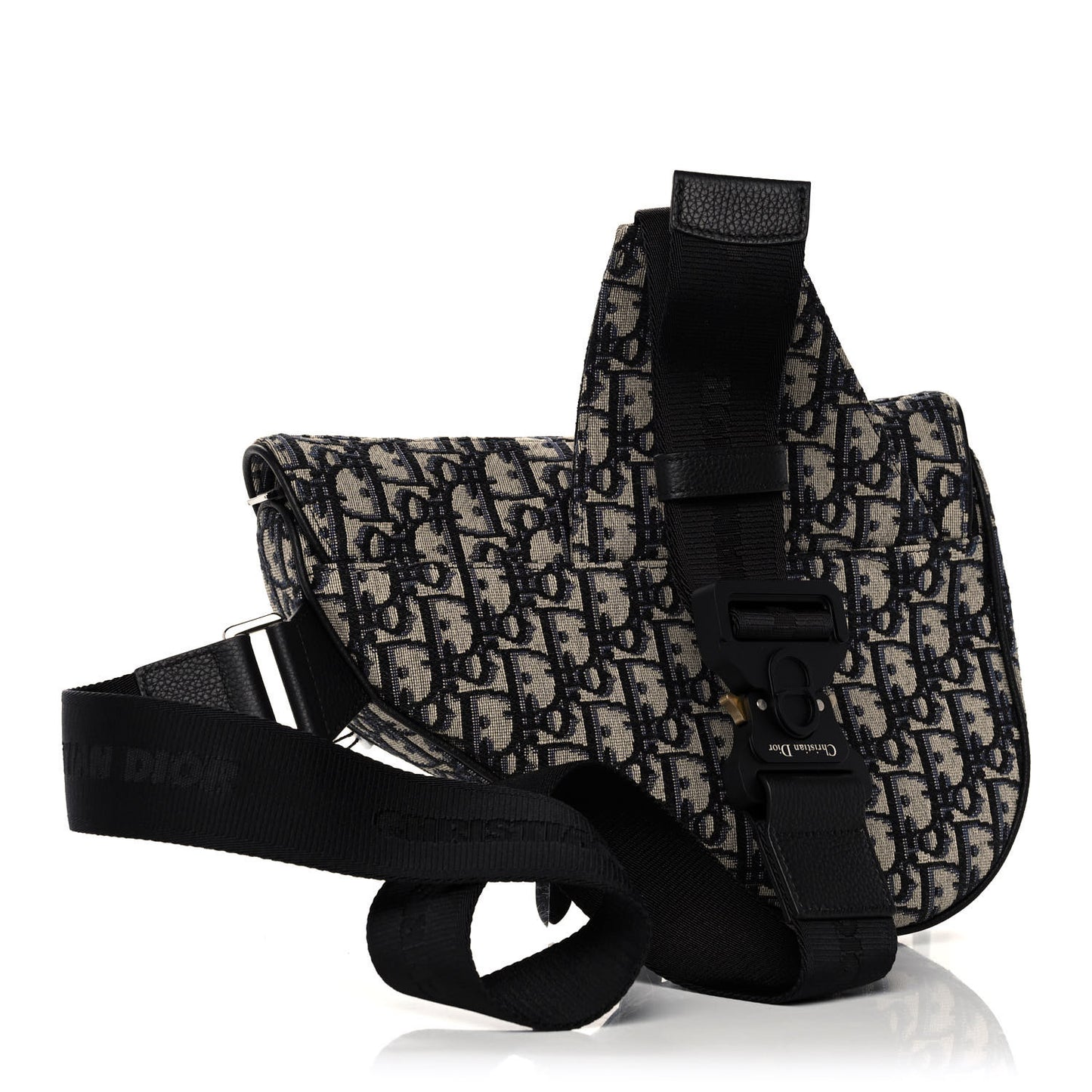 Oblique Mens Saddle Bag Blue