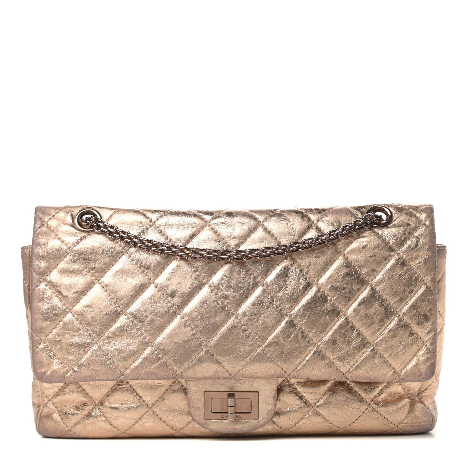 Chanel Metallic Aged Calfskin Quilted 2.55 Reissue 227 Flap Gold 1 of 22