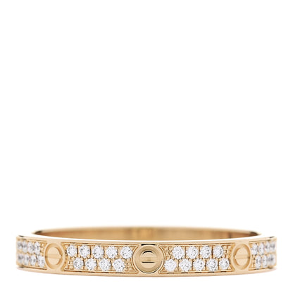 Cartier 18K Yellow Gold Diamond 2.6mm LOVE Paved Band Ring 54 6.75 54/6.75 3 of 6