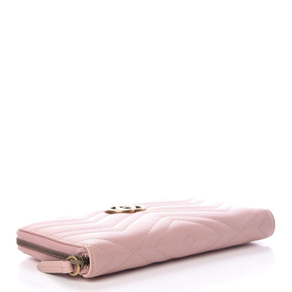 Gucci Calfskin Matelasse GG Marmont Zip Around Organizer Wallet Perfect Pink 4 of 9