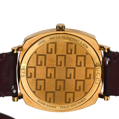 Gucci Stainless Steel Calfskin 38mm Grip Quartz Watch Burgundy 4 of 5