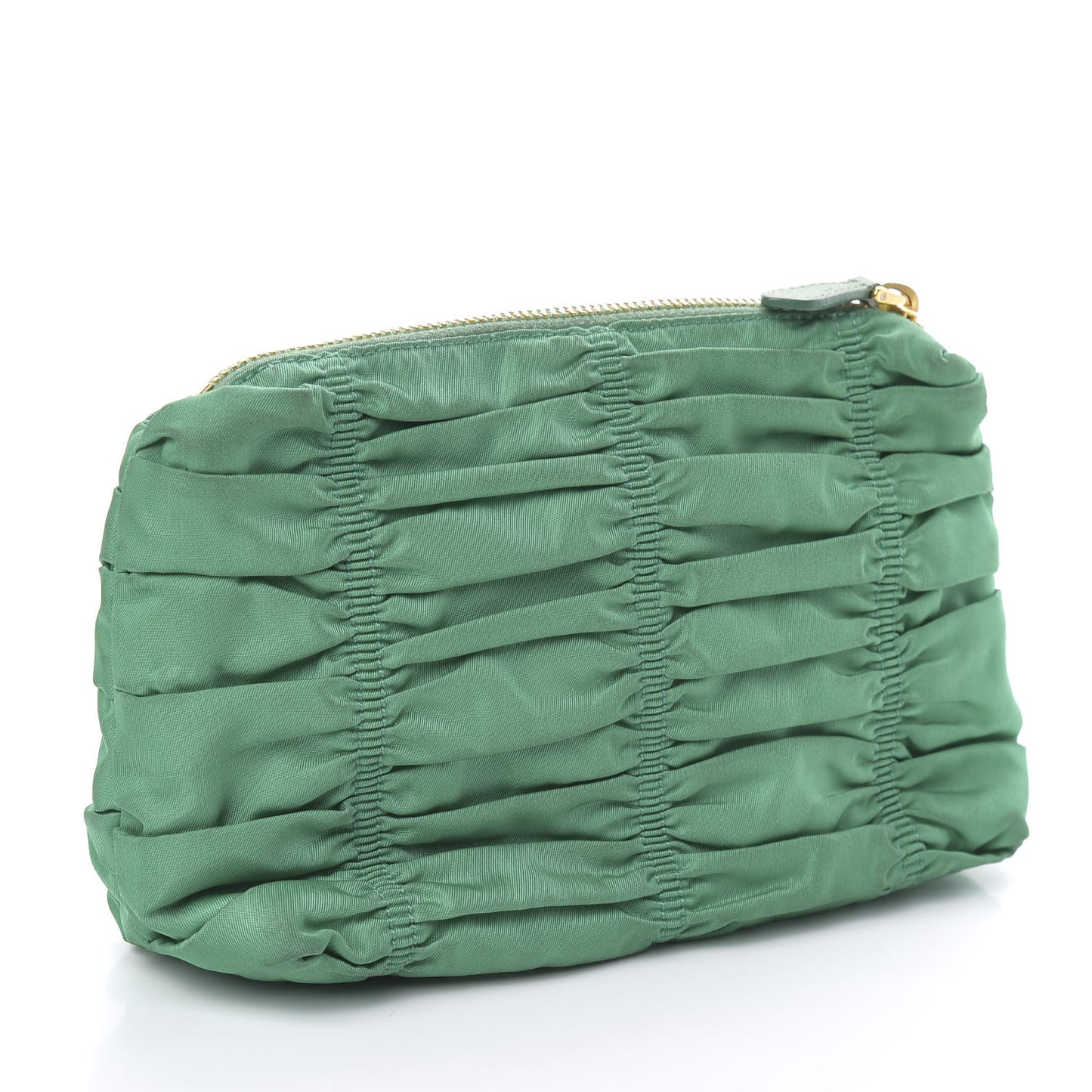 Tessuto Nylon Gaufre Cosmetic Pouch Mint Green