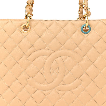 Chanel Caviar Quilted Grand Shopping Tote GST Beige 8 of 11