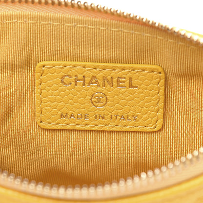 Chanel Caviar Quilted Small Cosmetic Case Yellow 6 of 8