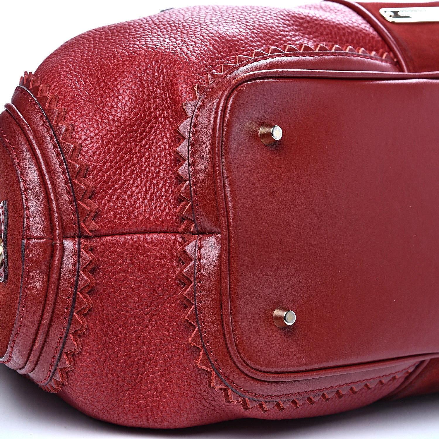 Burberry Grainy Calfskin Suede Prorsum Tassel Satchel Red 8 of 14