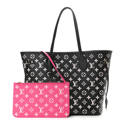 Louis Vuitton Empreinte Spring In The City Neverfull MM Black White Pink 1 of 10