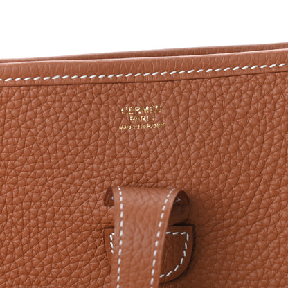 Hermes Taurillon Clemence Evelyne III PM Gold 6 of 10