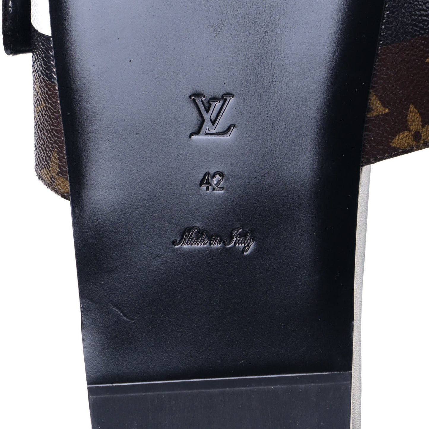 Calfskin Monogram Bom Dia Flat Mule 42 Black White