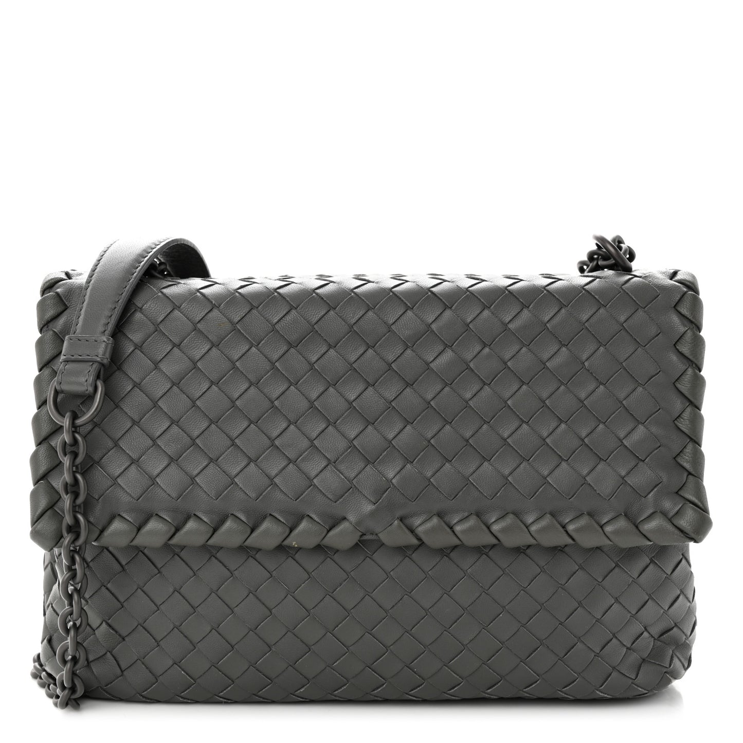Nappa Intrecciato Medium Olimpia Bag Steel