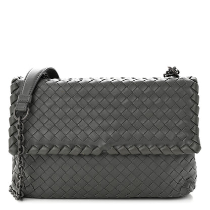 Bottega Veneta Nappa Intrecciato Medium Olimpia Bag Steel 1 of 12