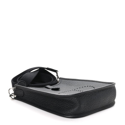 Hermes Taurillon Clemence Evelyne TPM Black 4 of 10