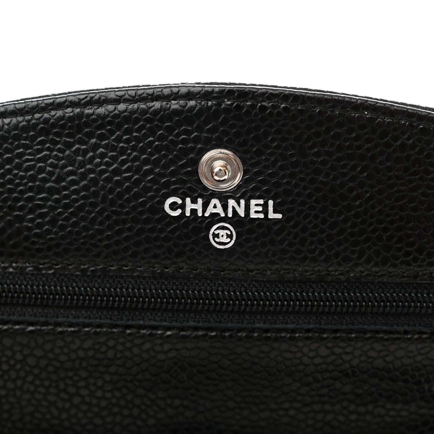Chanel Caviar Timeless CC Wallet On Chain WOC Black 7 of 13