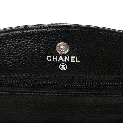 Chanel Caviar Timeless CC Wallet On Chain WOC Black 7 of 13