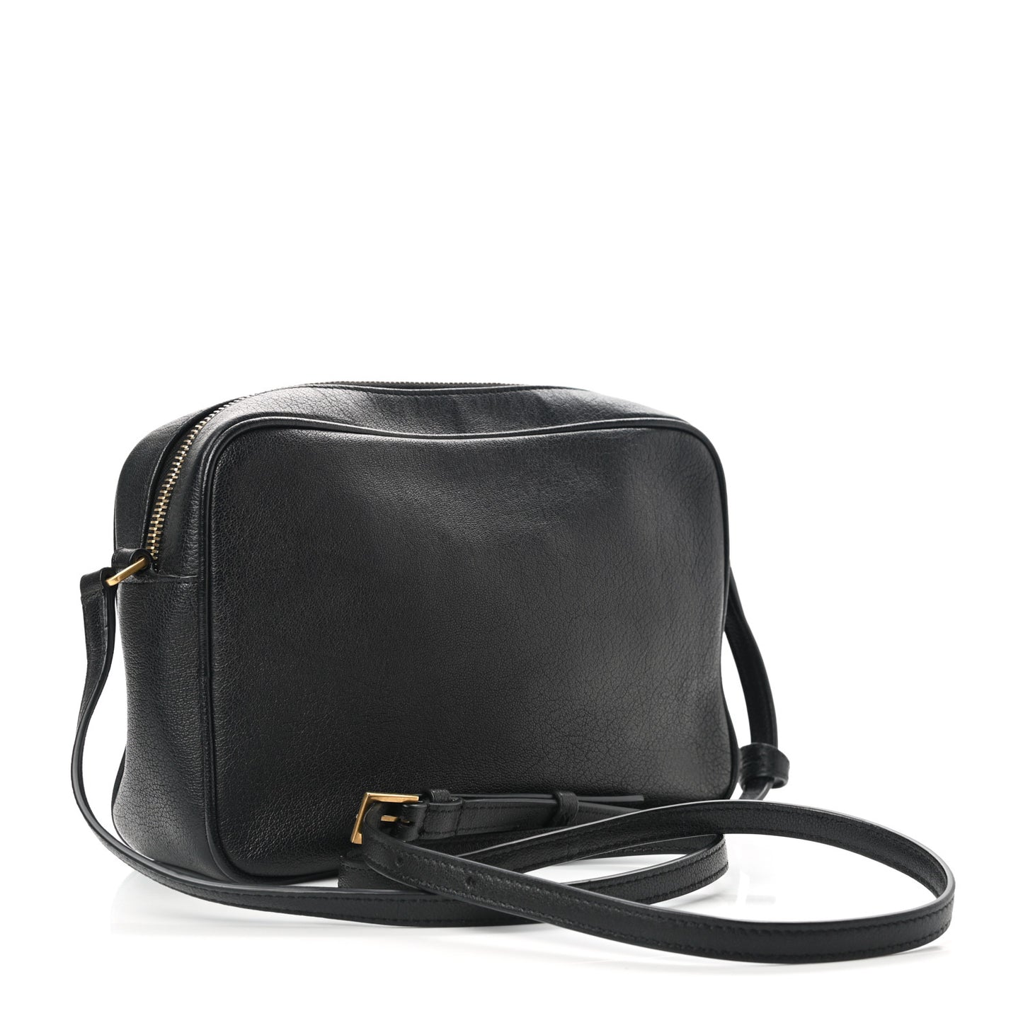 Grained Lambskin Monogram Lou Camera Bag Black