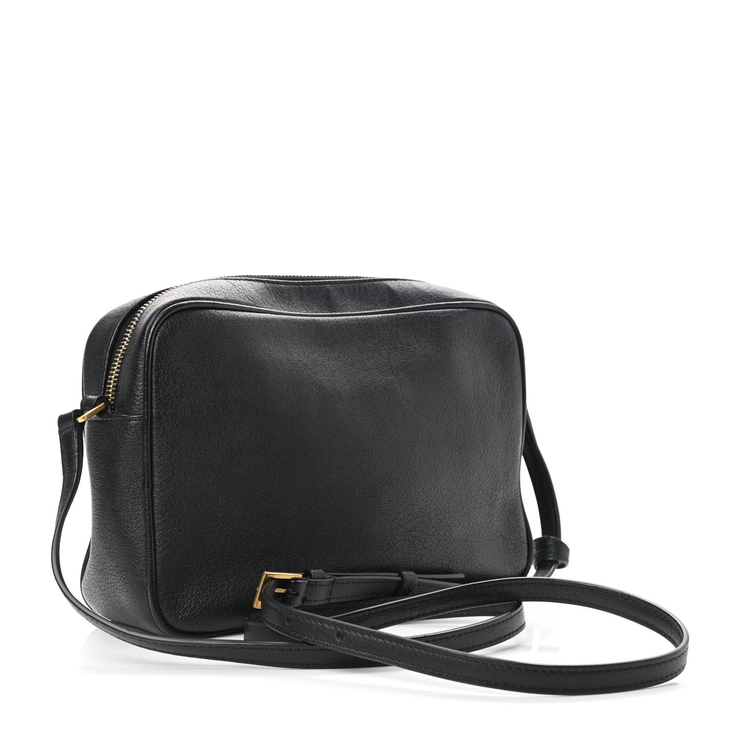 Saint Laurent Grained Lambskin Monogram Lou Camera Bag Black 3 of 11