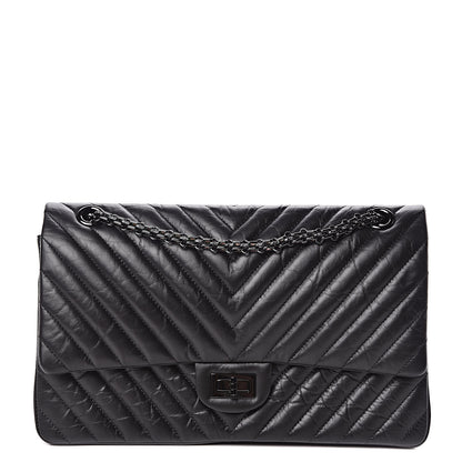 Chanel Aged Calfskin Chevron Quilted 2.55 Reissue 226 So Black 1 of 14