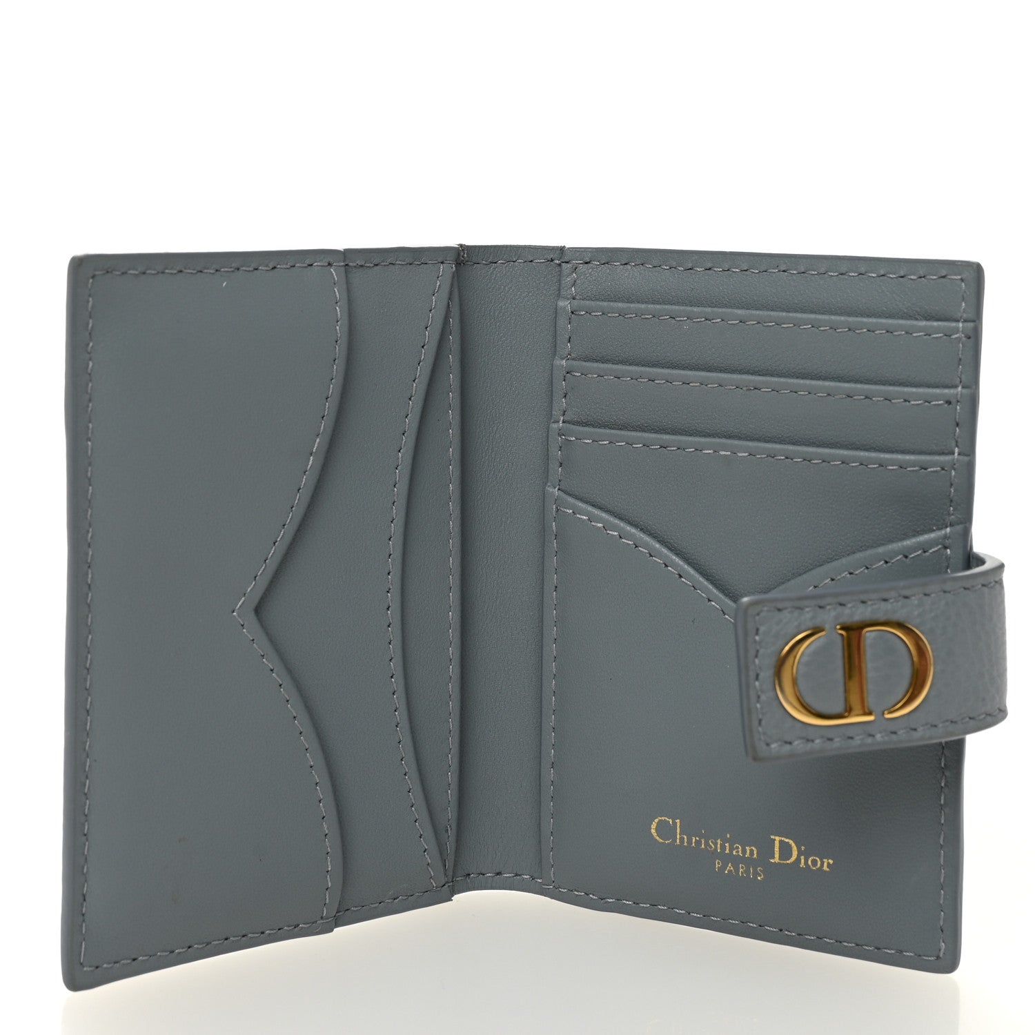 Christian Dior Supple Calfskin Cannage Caro Dandelion Card Holder