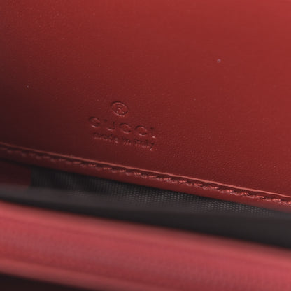 Gucci GG Supreme Monogram Embroidered Rainbow Zip Around Wallet Red 6 of 6