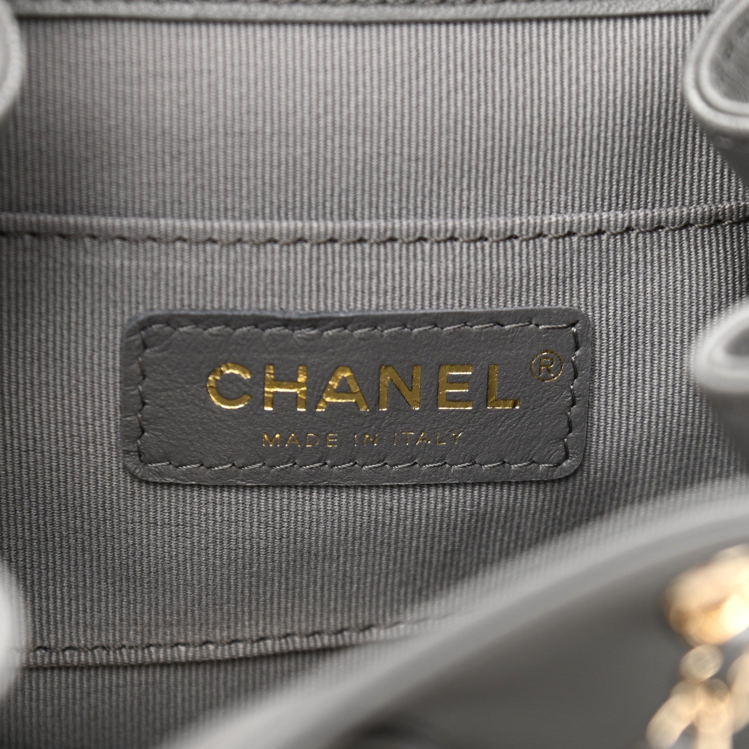 Chanel Lambskin Quilted Small Duma Drawstring Backpack Grey 6 of 11