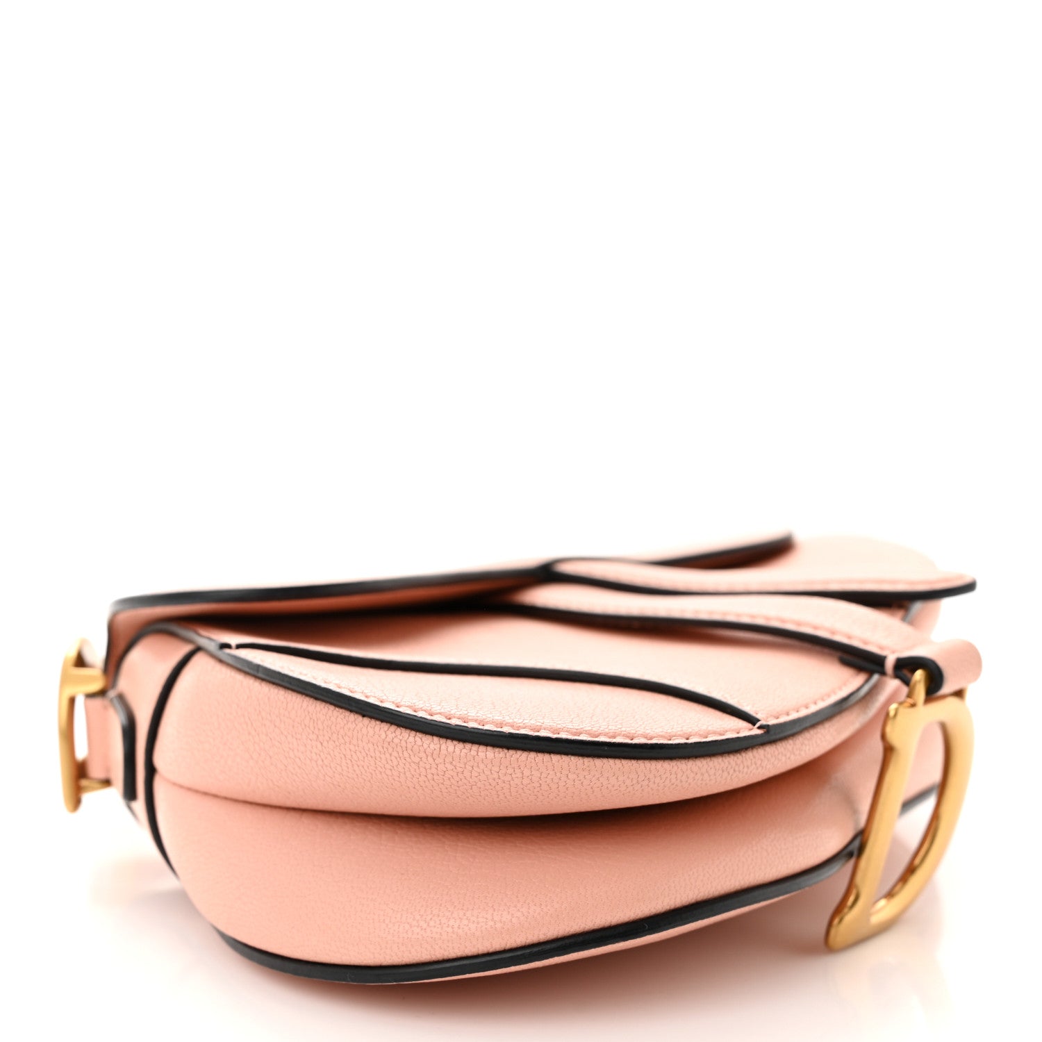 Christian Dior Goatskin Mini Saddle Bag Rose Des Vent 4 of 12