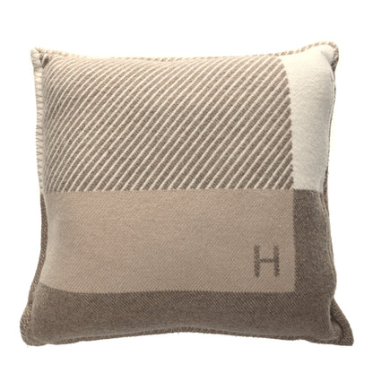 Hermes Wool Cashmere H Riviera Pillow Seigle 2 of 3