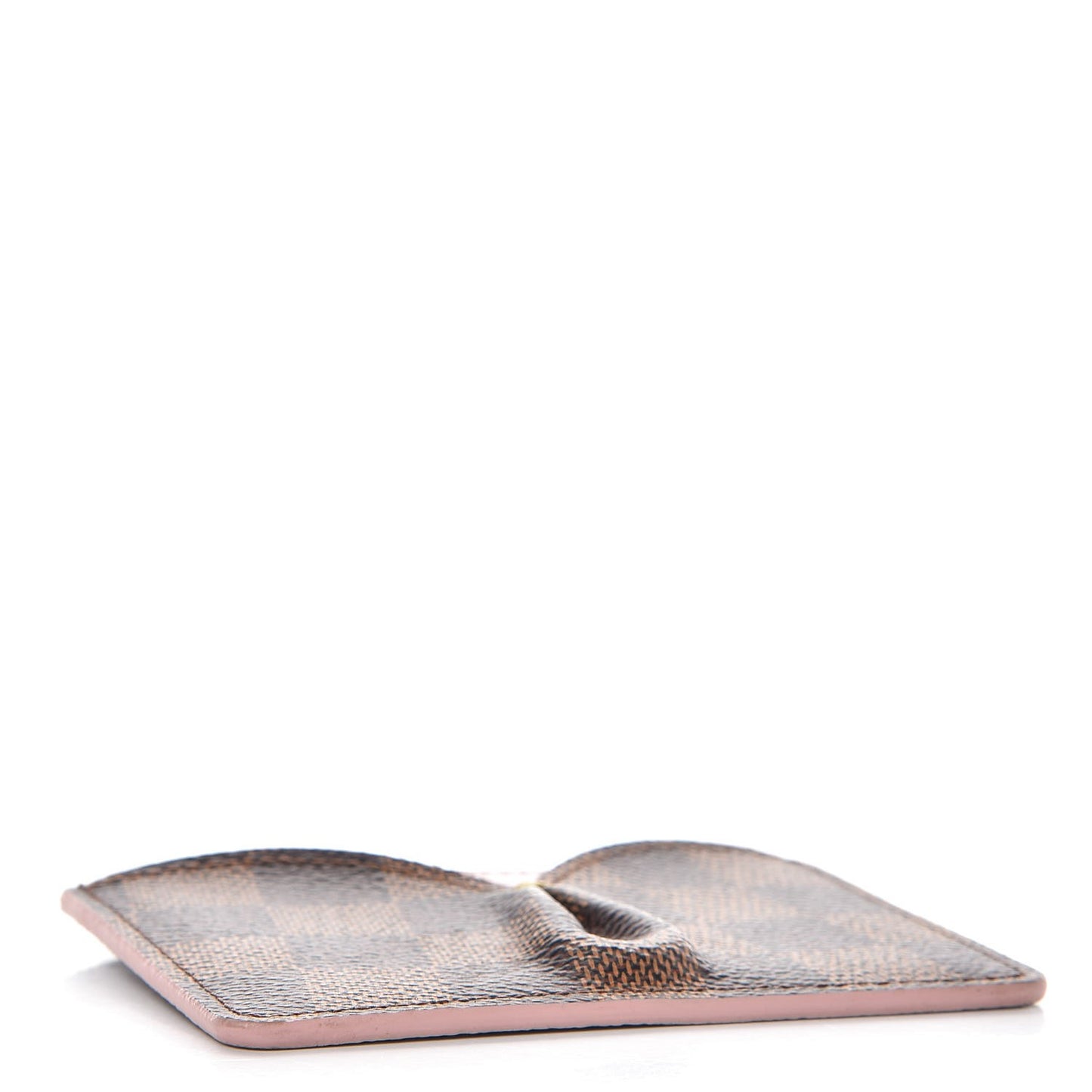 Damier Ebene Caissa Card Holder Rose Ballerine