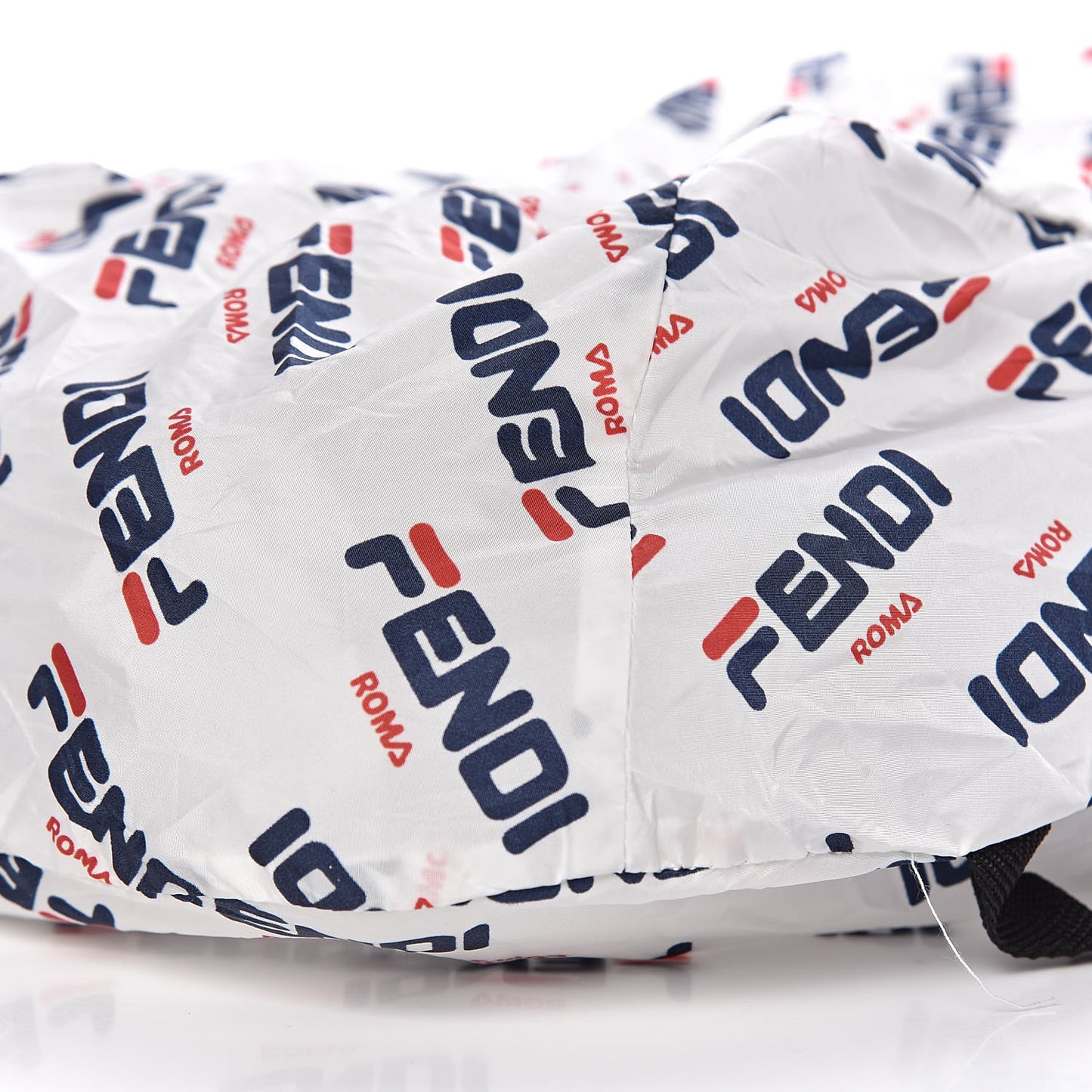 X FILA Calfskin Mania Backpack Help Bag Charm White Blueberry Multicolor