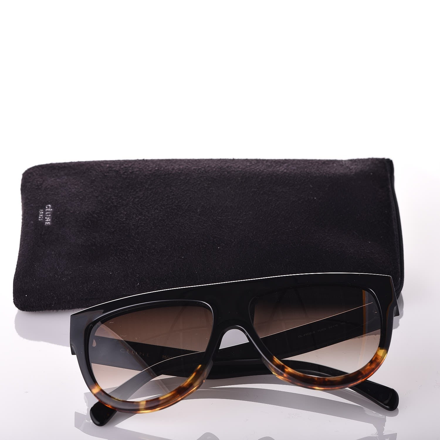 Celine Shadow Sunglasses CL 41026/S Black Havana 7 of 7