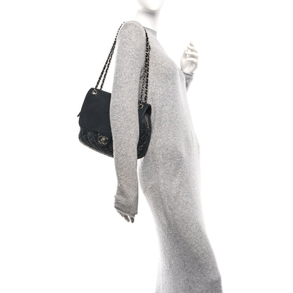 Chanel Aged Calfskin Quilted Easy Zip Flap Bag Black 2 of 14