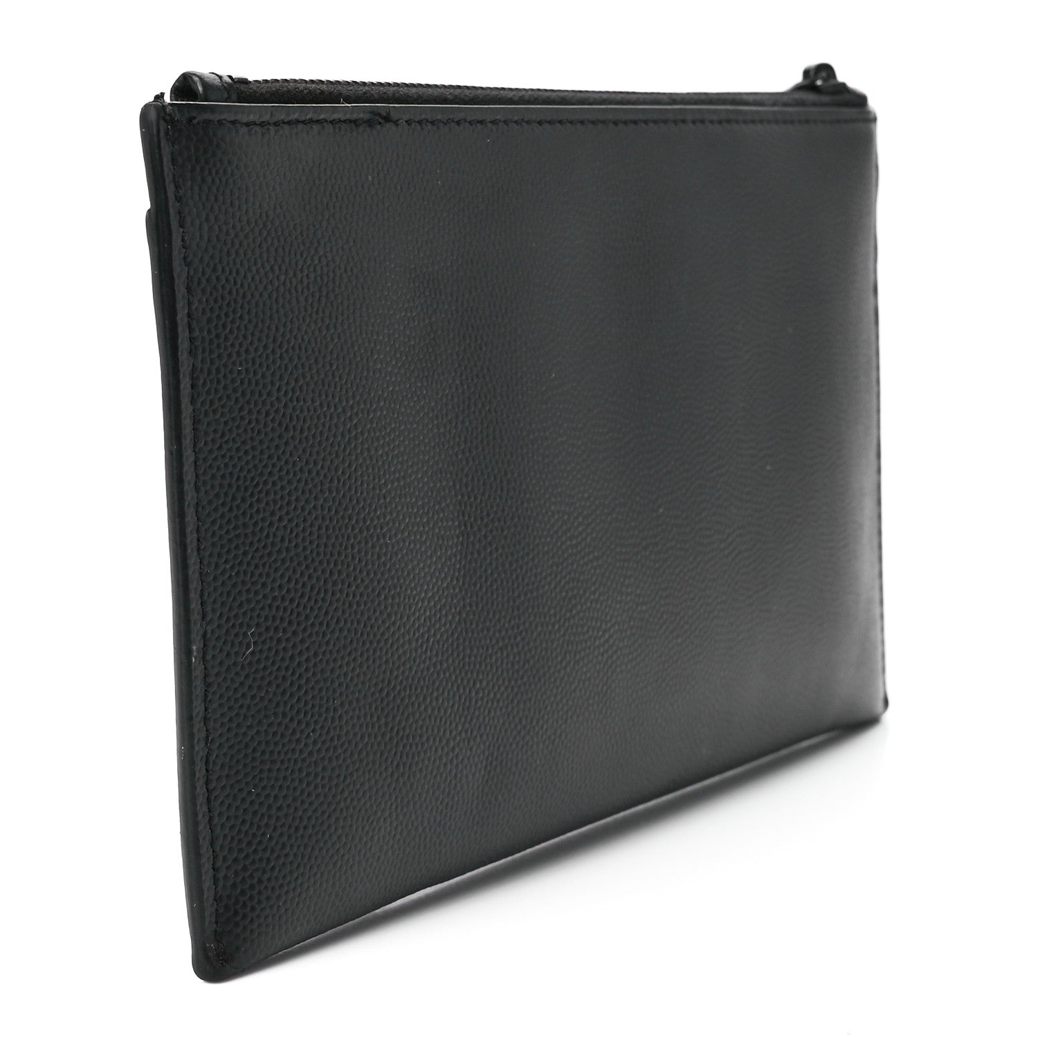 Saint Laurent Grain De Poudre Monogram Bill Pouch Black 3 of 14