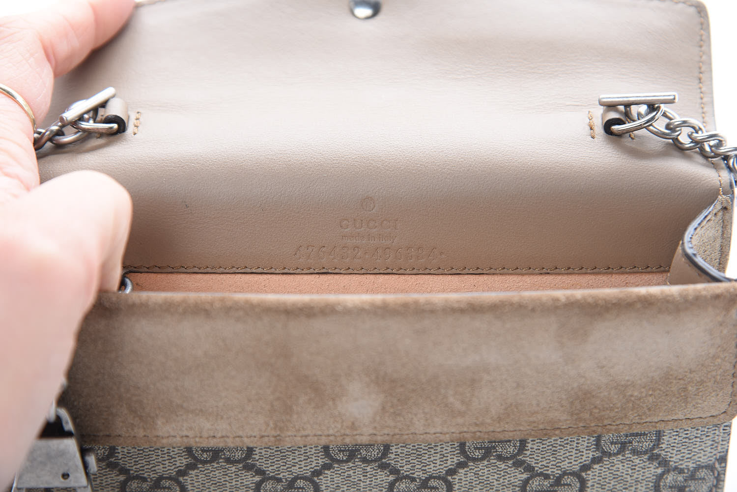 Gucci GG Supreme Monogram Super Mini Dionysus Shoulder Bag Taupe 6 of 10