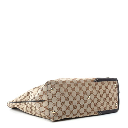 Gucci Monogram Large New Britt Tote Brown 4 of 10