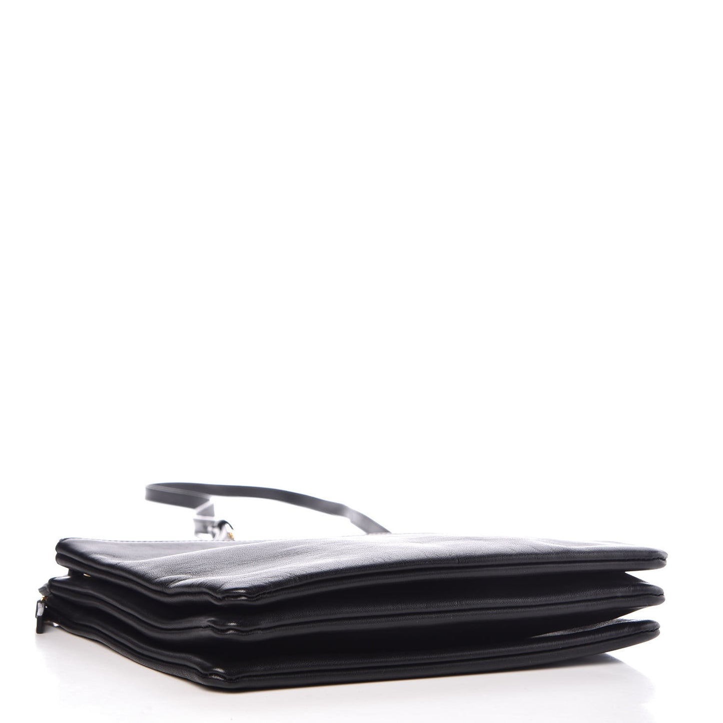 Lambskin Large Trio Crossbody Bag Black