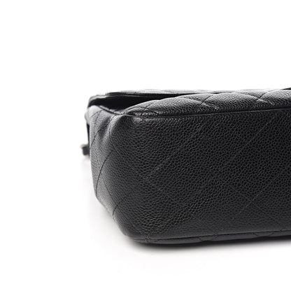 Chanel Caviar Quilted Jumbo Single Flap Black 7 of 9