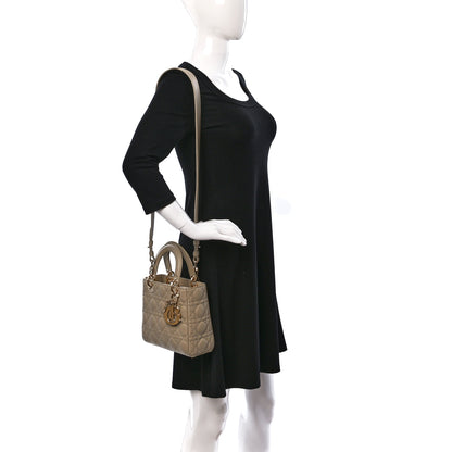 Christian Dior Calfskin Cannage Small My ABCDior Lady Dior Beige 2 of 17