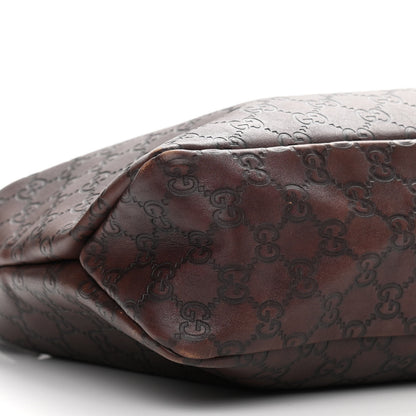 Gucci Guccissima Medium Horsebit Chain Hobo Dark Brown 9 of 12