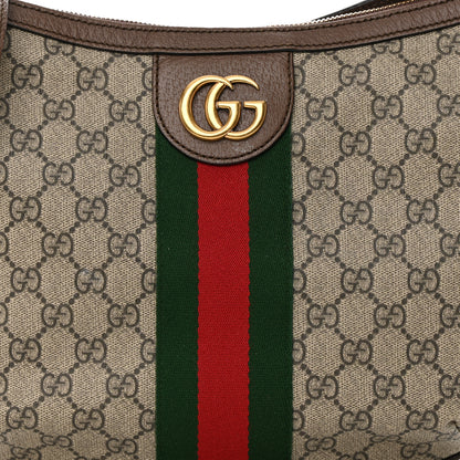 Gucci GG Supreme Monogram Web Small Ophidia Half Moon Hobo Brown 8 of 12