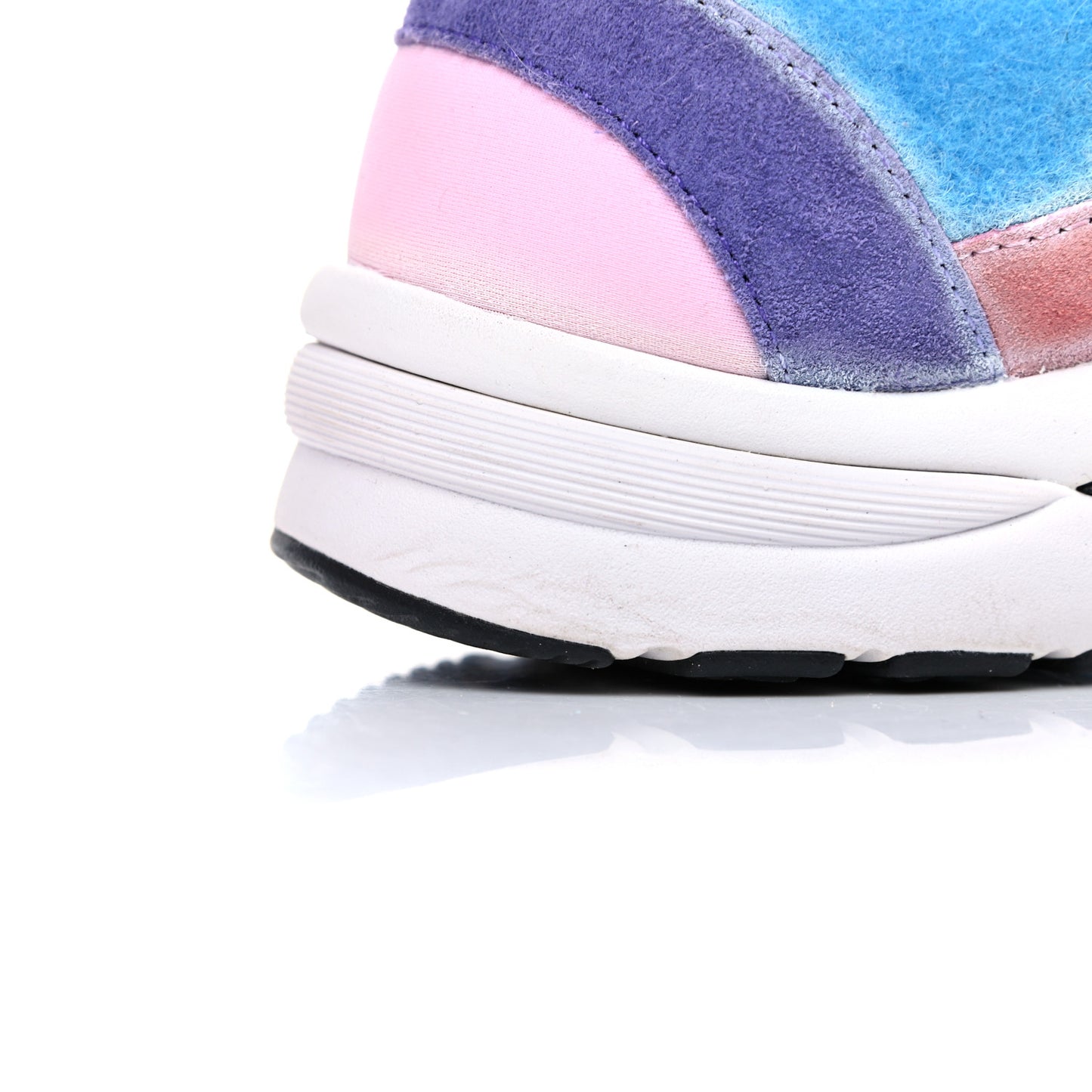 Fabric Calfskin Suede CC Womens Sneakers 37.5 White Multicolor