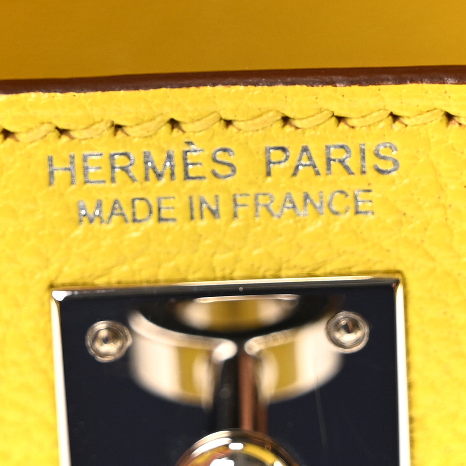 Hermes Chevre Mysore Mini Kelly Sellier 20 Jaune Citron 6 of 11