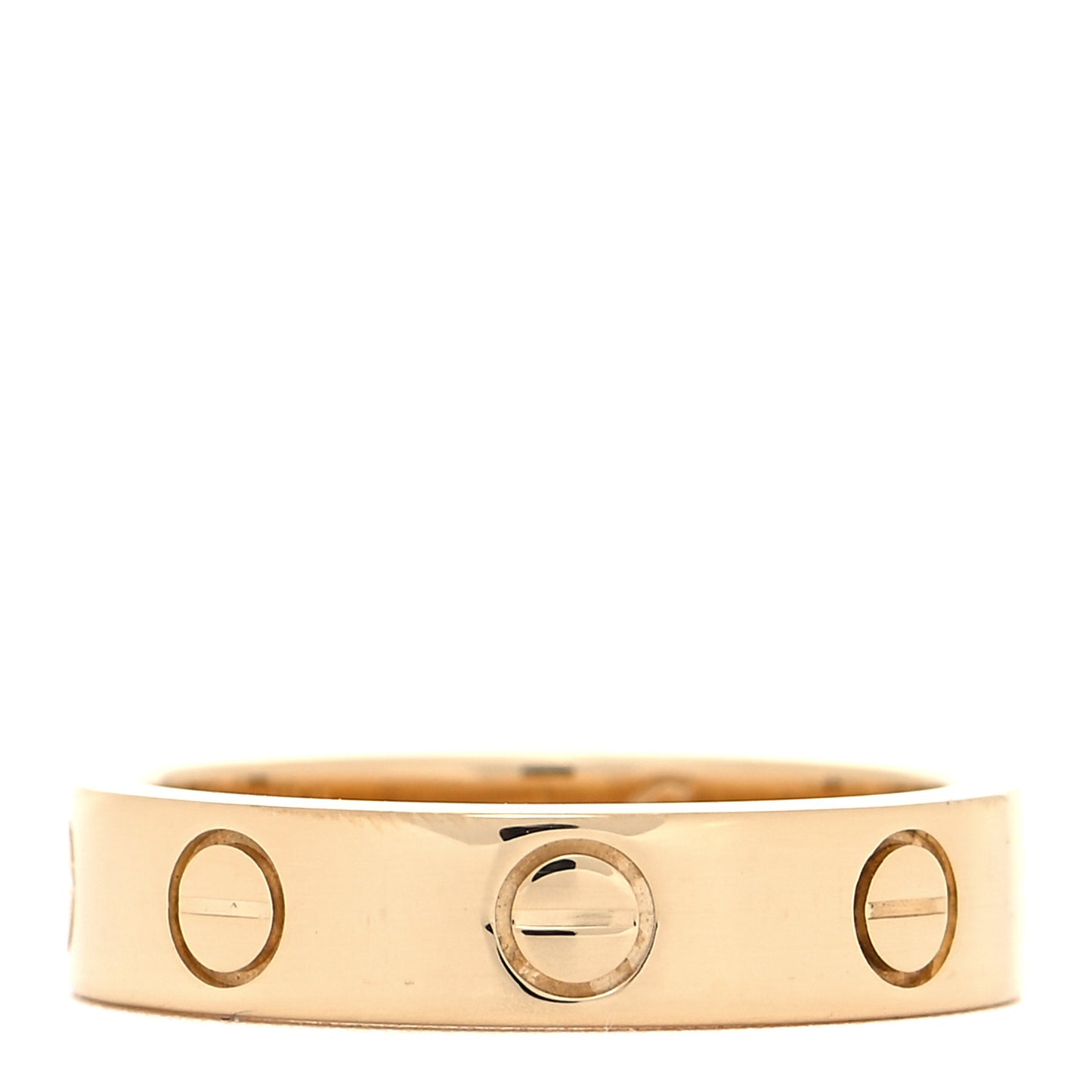 18K Yellow Gold Diamond 4mm LOVE Wedding Band Ring 47 4